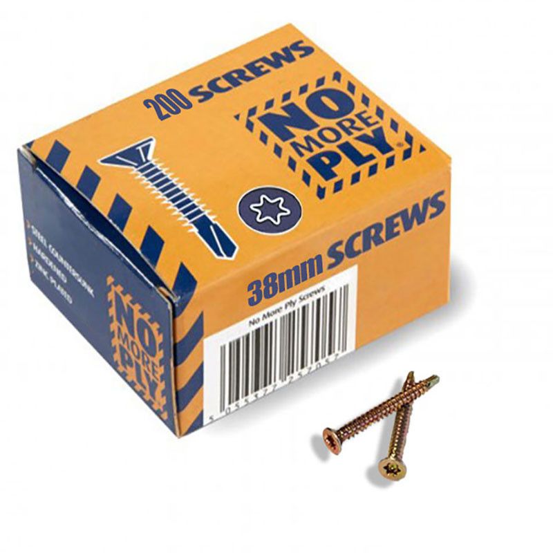 No More Ply Fibre Cement Board Screws 38mm - Box of 200