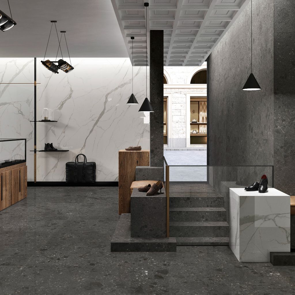 Rocque Noir | Terrazzo Effect Porcelain | Keystone