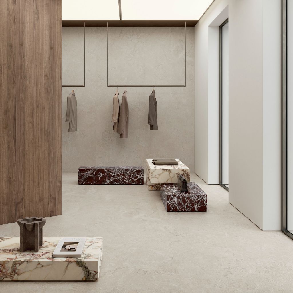 Tuscany Greige Large Thin Format Porcelain