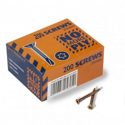 No More Ply Fibre Cement Board Screws 25mm - Box of 200