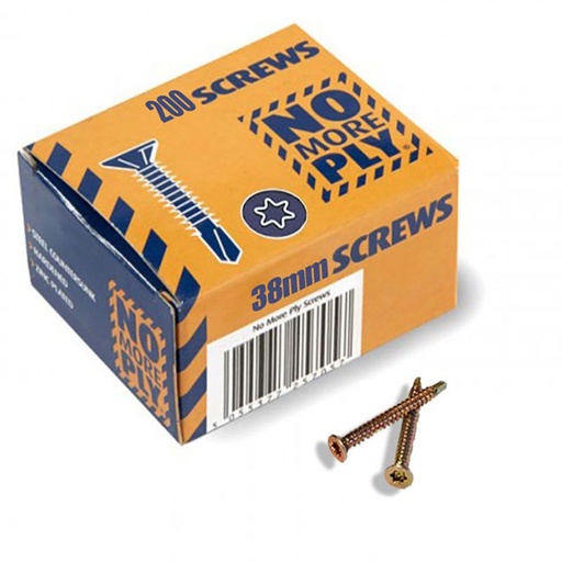 No More Ply Fibre Cement Board Screws 38mm - Box of 200