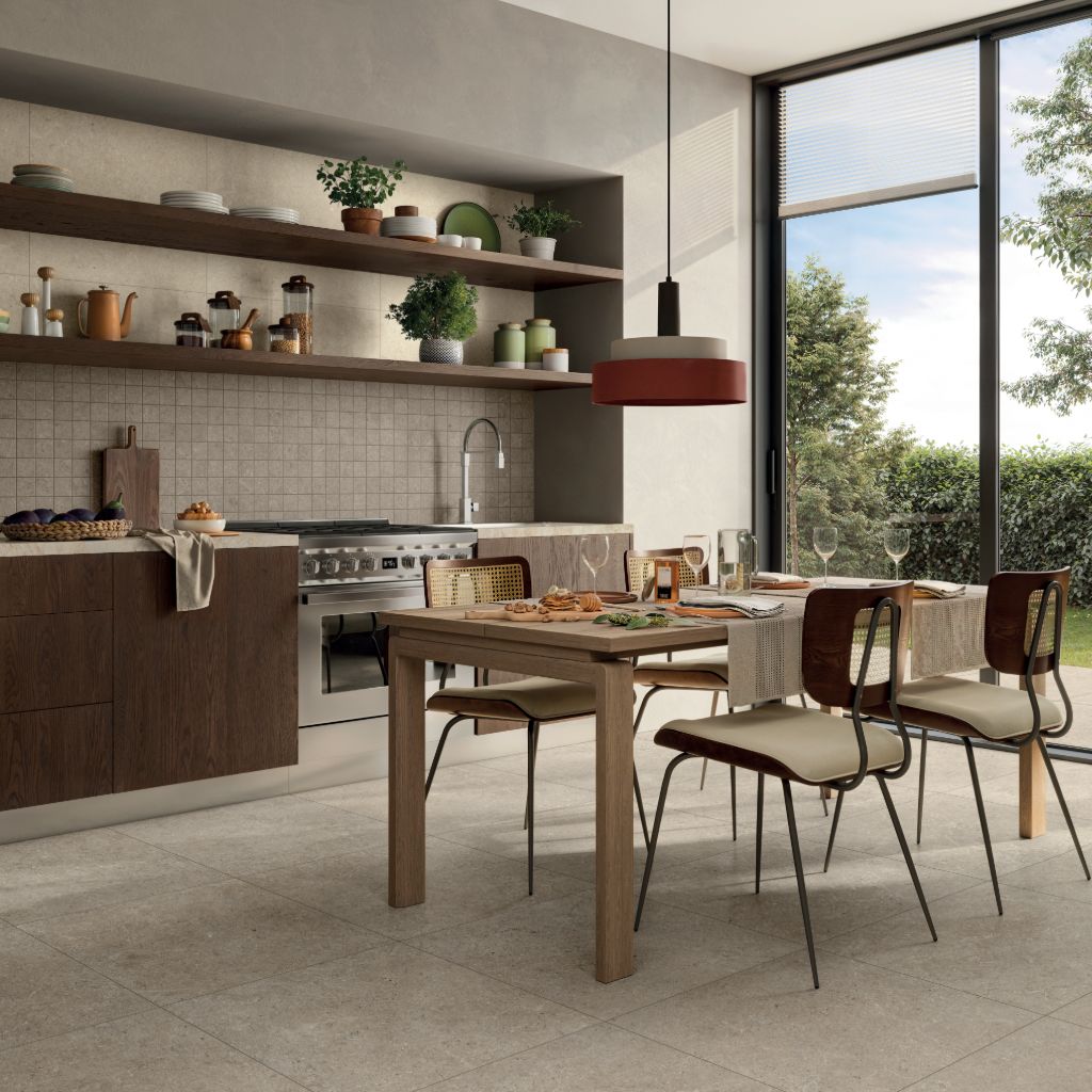 Contornare Riga | Limestone Effect Porcelain Floor Tile | Keystone