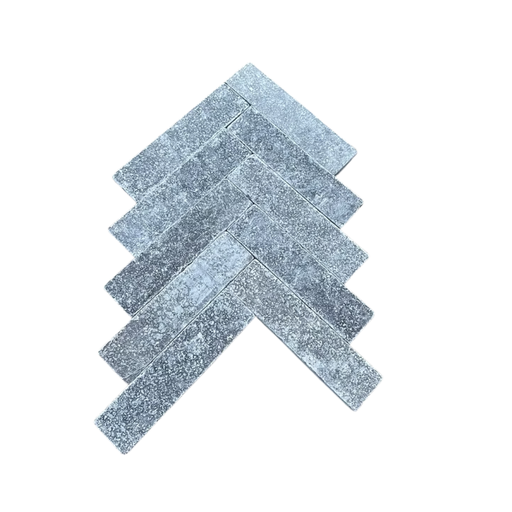 Sinai Pearl Egyptian Limestone Dark Grey Slivers 300 × 75 × 30 mm Acid Washed & Tumbled