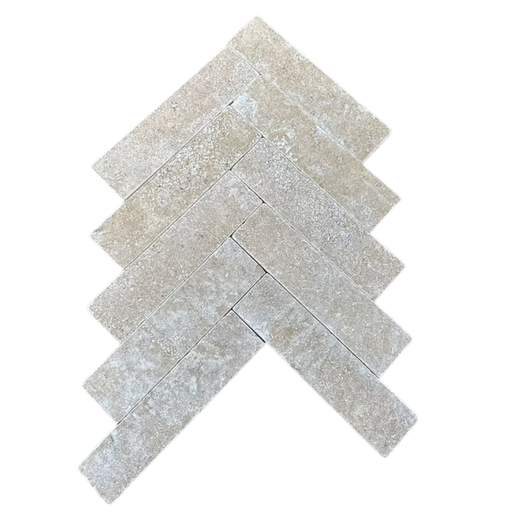 Sinai Pearl Egyptian Limestone Beige Slivers 300 × 75 × 30mm Acid Washed & Tumbled