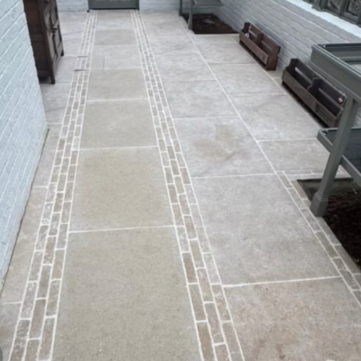 Sinai Pearl Egyptian Limestone Paving Slabs  600mm x 900mm x 20mm (Approx.) Honed & Tumbled